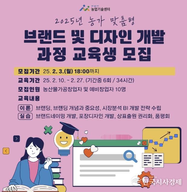 2025년 농가 맞춤형 브랜드 및 디자인 개발 과정 안내문