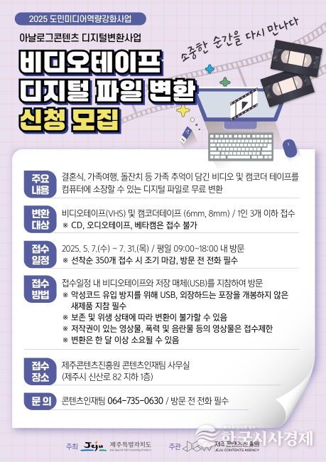 2025 아날로그콘텐츠 디지털변환사업 홍보 포스터