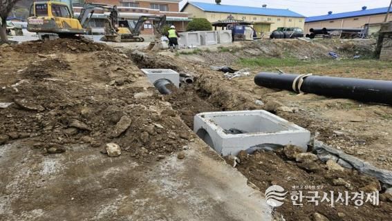 배수로 설치공사 현장 모습(3개소)