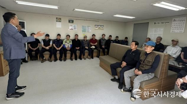 수지구, 도시녹지관리 기간제근로자 휴게실 환경 개선 사항 설명
