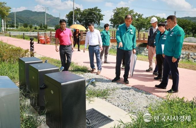 예천군, 금곡천 생태하천 복원사업 현장점검 실시