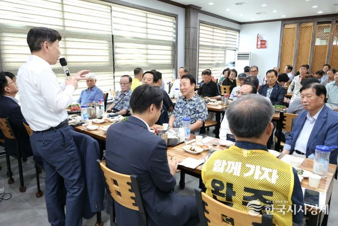 우범기 전주시장, 통합 추진 완주군민들과 소통