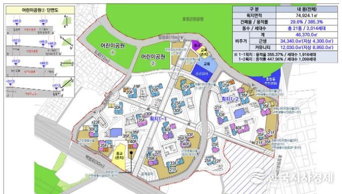 용산구 효창동 5-307번지 일대 건축배치(안)
