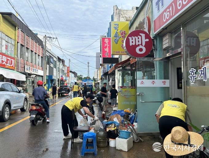 율촌면 집중호우 침수 피해 신속 대응