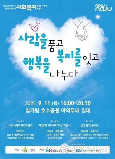 나주시가 오는 11일 빛가람동 호수공원 야외무대에서 제26회 사회복지의 날을 기념해 제1회 사회복지박람회를 개최한다