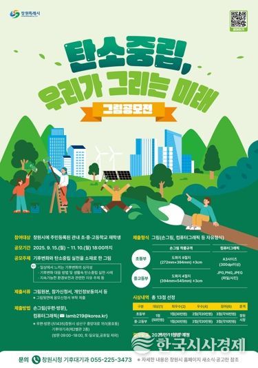 창원특례시,‘탄소중립, 우리가 그리는 미래’그림 공모전 개최