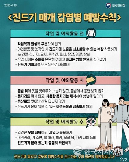 진드기 매개 감염병 예방수칙
