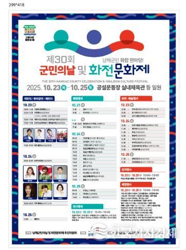 남해군‘제30회 군민의 날 및 화전문화제’개최