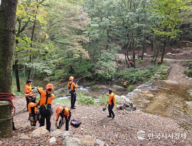 김천소방서, 구조대원 산악사고 특별구조 훈련