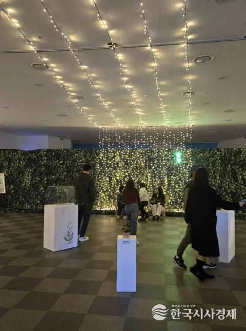 2025 대한민국 국향대전, 함평 군립미술관 내 사군자테마관에서 관람객이 작품을 감상하는 모습
