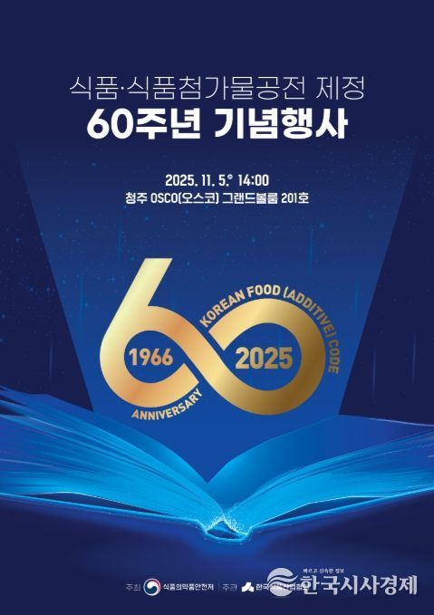 '식품 및 식품첨가물 공전 제정 60주년 기념행사' 포스터