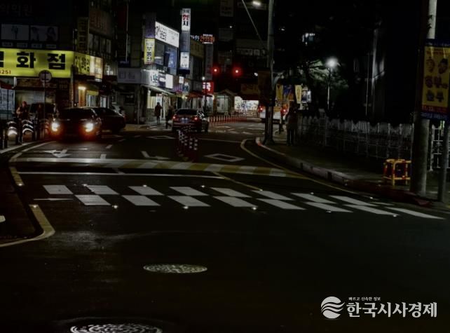 구리시 인창동, 아름마을 횡단보도 8개소에 발광 다이오드(LED) 바닥조명 설치 완료