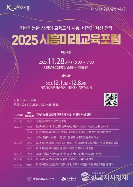 '2025 시흥미래교육포럼' 포스터