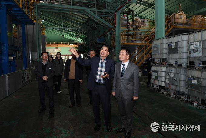 송기섭 진천군수, ㈜수정케미칼 찾아 현장 소통