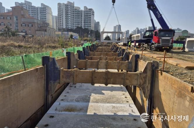 배방도시침수 대응사업 공사 현장