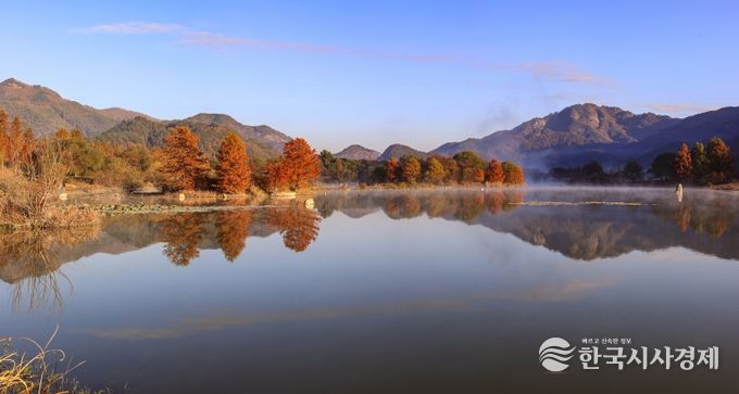대한민국에서 가장 아름다운 여행지에 진안 주천생태공원 대상 영예(주천생태공원-진안군 촬영본)