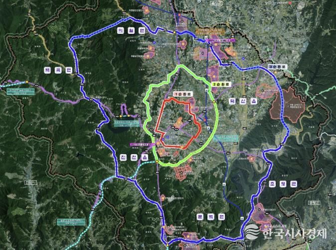 진천군 외곽순환도로 계획도
