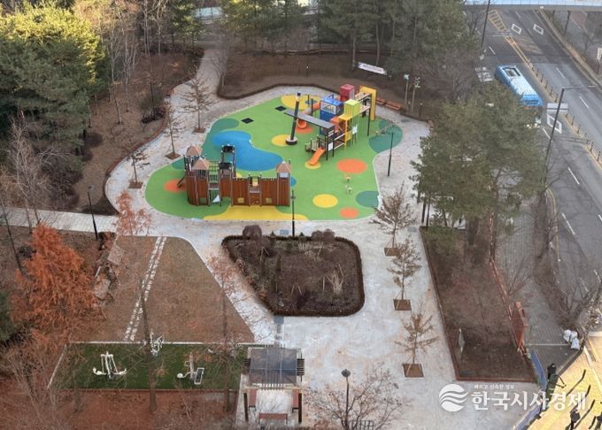환경개선공사를 마친 덕이동 한별어린이공원 전경
