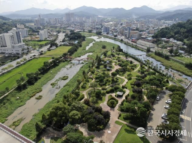 지천생태공원 전경 및 맨발 황톳길이 조성될 부지