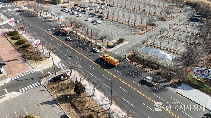 20일 겨울철 폭설 대응을 위한 관·경 합동 제설훈련을 실시했다.