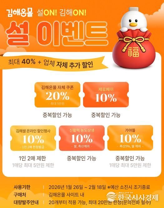 김해시 농특산물 브랜드 가야뜰, 설맞이 할인행사로 풍성한 혜택 제공