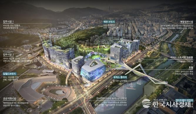 백현마이스 도시개발사업 구상도