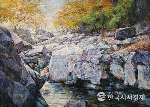 내원사 계곡 / 정재환 72.7×53㎝ 유화 2006