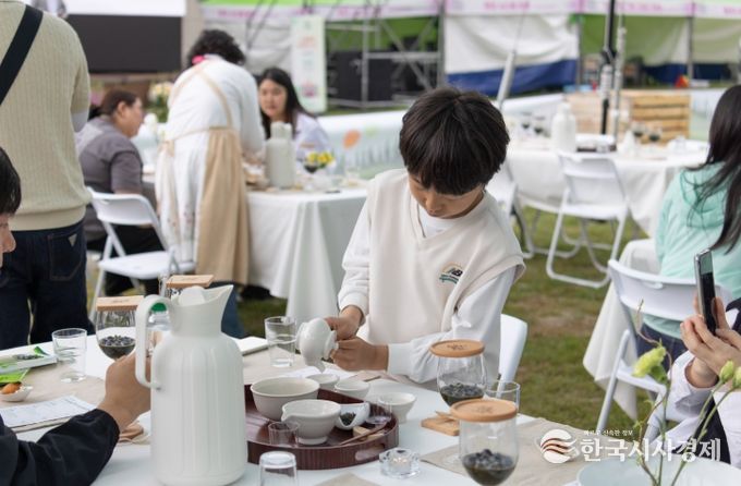 보성다향대축제, 문화체육관광부 ‘로컬 100’ 선정_보성다향대축제에서 오후의 차밭을 즐기고 있다