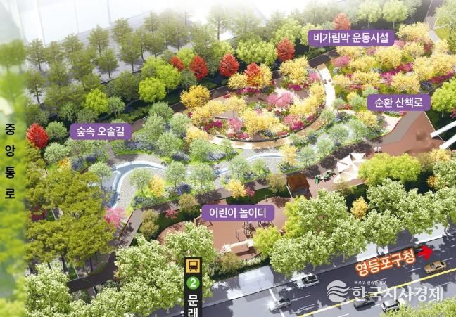 문래근린공원 개선사업 조감도(안) 예시