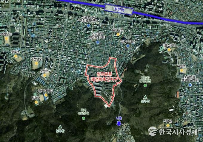 심곡본동 재정비촉진지구 위치도