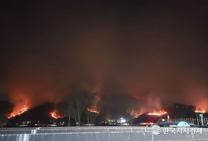 밀양시 삼랑진읍 산불(야간)