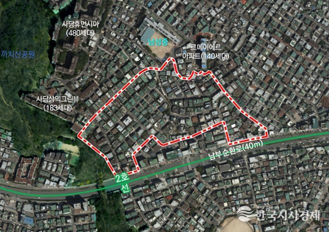 모아타운 대상지 위치도(동작구 사당동 449)