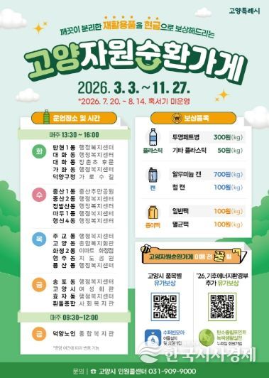 고양자원순환가게 운영 안내문