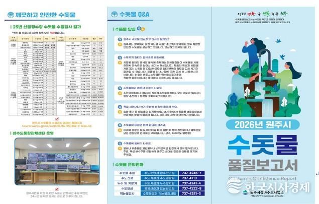 2026년 원주시 수돗물 품질보고서