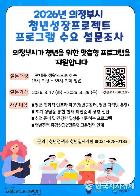 의정부시, 청년성장프로젝트 프로그램 수요조사 실시