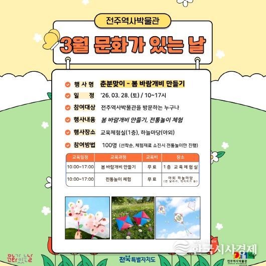 전주역사박물관, 문화가 있는 날 맞아 ‘춘분맞이’
