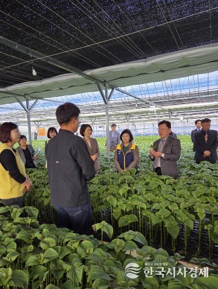 이승돈 농촌진흥청장 금산군 남일면 음대리 일원 현장 방문 모습