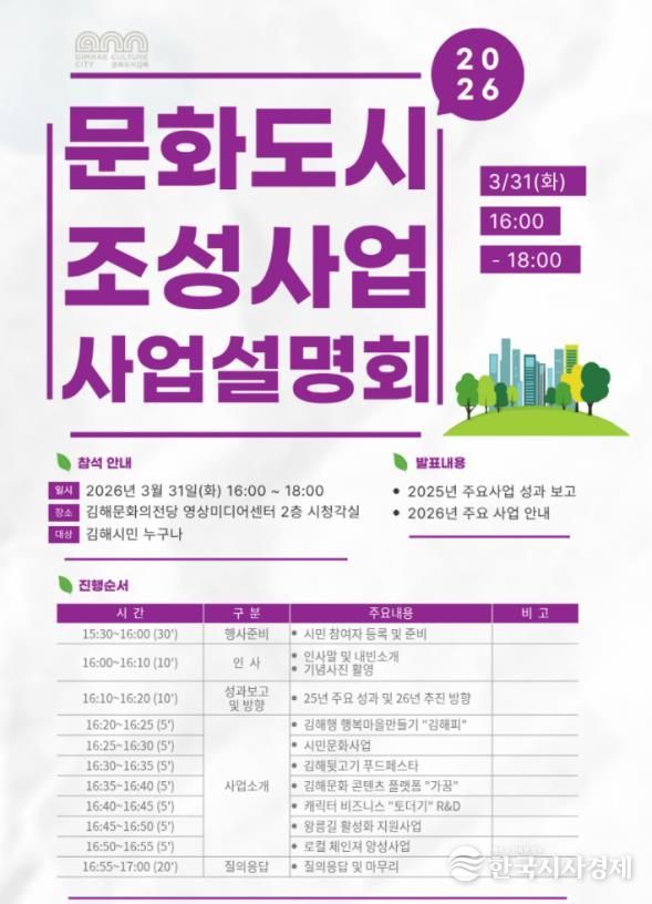 2026 문화도시조성사업 사업설명회 포스터