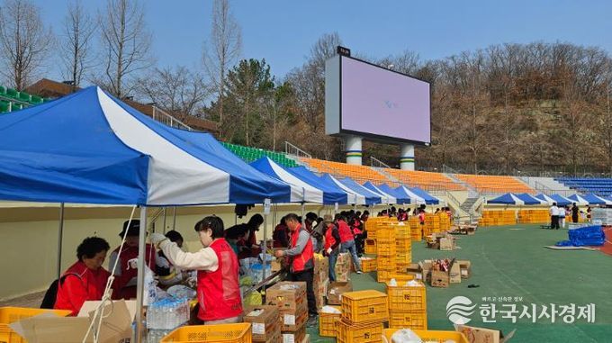 합천군 자원봉사협의회, 제25회 합천벚꽃마라톤대회 자원봉사활동 실시