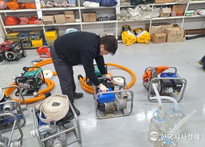 고양시 일산서구, 여름철 집중호우 대비 수방 자재 및 장비 점검 실시