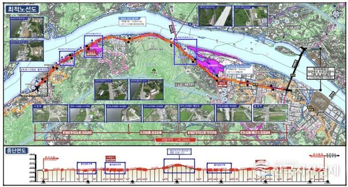 국지도88호선 강하~강상 최적노선도