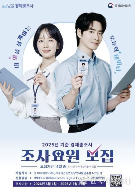 ‘2025년 기준 경제총조사’ 조사요원 모집 홍보물