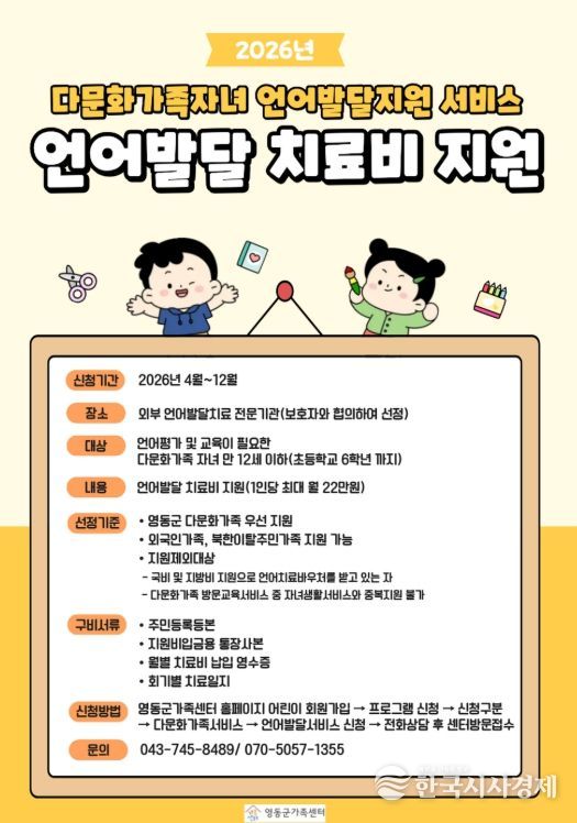 다문화가족 자녀 ‘언어발달 치료비 지원’ 추진
